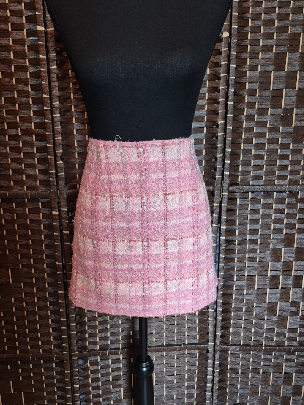 Bardot Pink Tweed Double-Breasted Blazer And Skirt - Picture 6 of 13